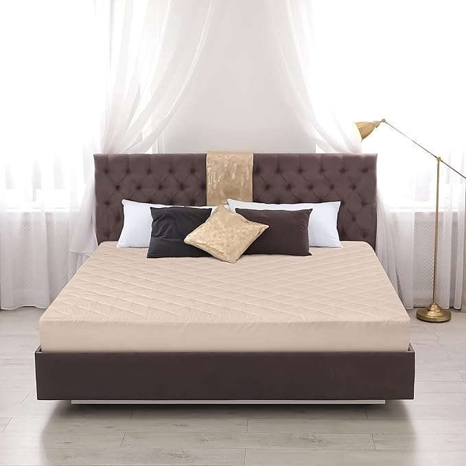 Utopia Bedding Quilted Fitted Mattress Pad, Twin Size, Elastic Fitted Mattress - Image 7
