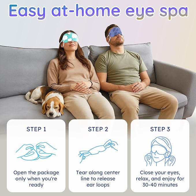 BLOOMORA 16 Pack Steam Eye Mask Variety Set Lavender Chamomile Jasmine and - Image 4