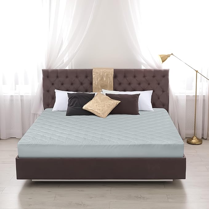 Utopia Bedding Quilted Fitted Mattress Pad, Twin Size, Elastic Fitted Mattress - Image 7