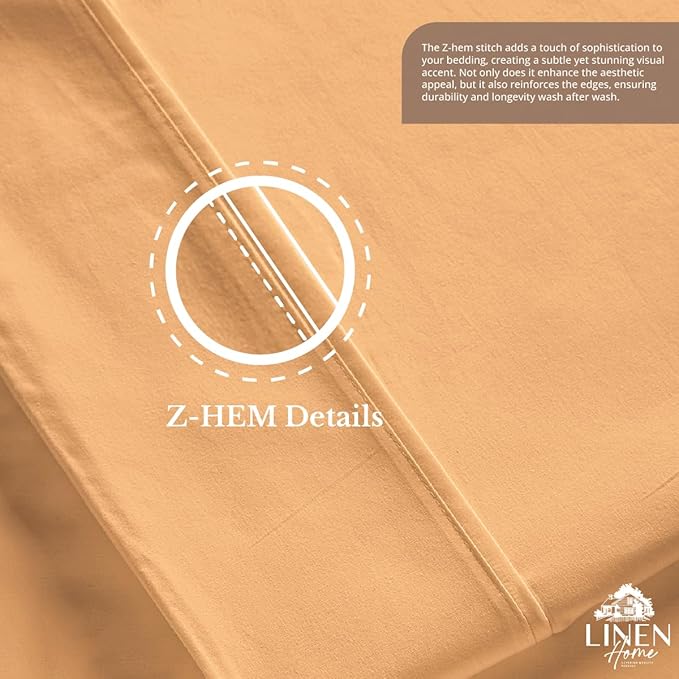 Linen Home 100% Cotton Percale 1 Flat Sheet, Queen Size - Image 5