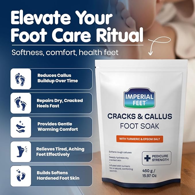 Imperial Feet Epsom Salt Foot Soak-Cracked Heels, Thick Calluses, Soften Hard - Image 5