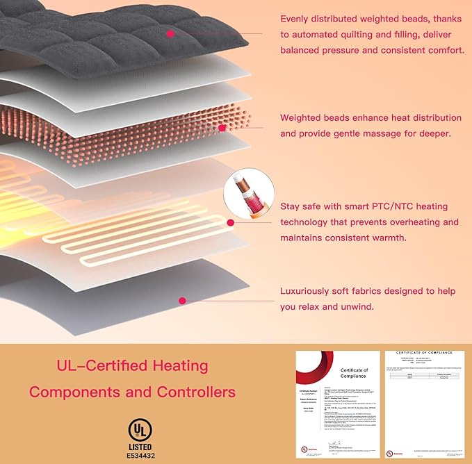 Weighted Heating pad XL 17''x33'' Heat pad - Image 6