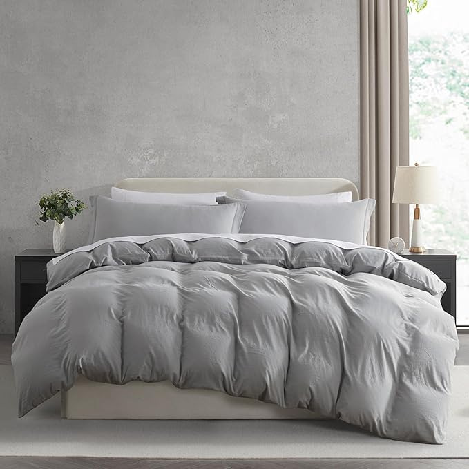 Nestl Light Grey Duvet Cover Full Size by Nestl