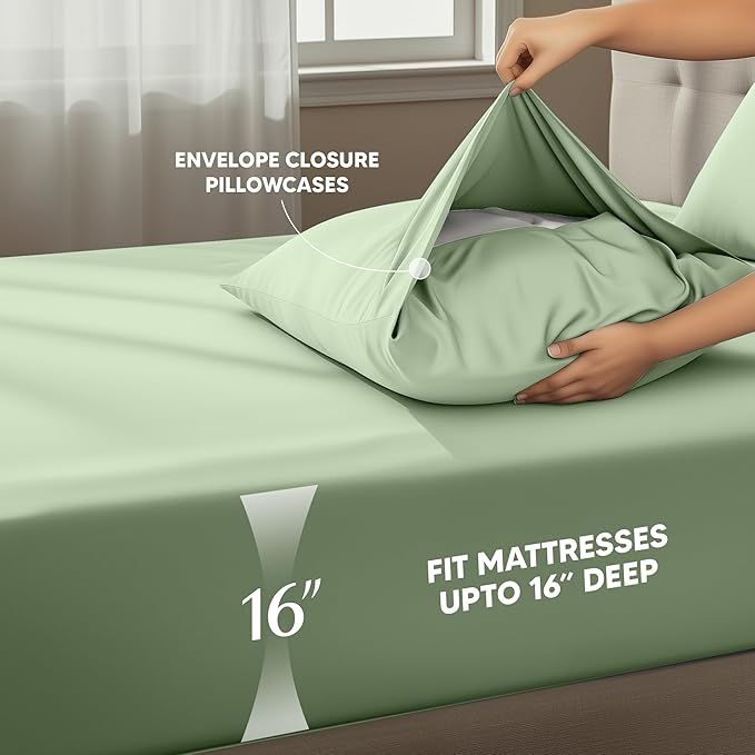 Utopia Bedding Queen Size Sheet Set – 4 Piece Bed Sheets, Soft and Breathable - Image 4