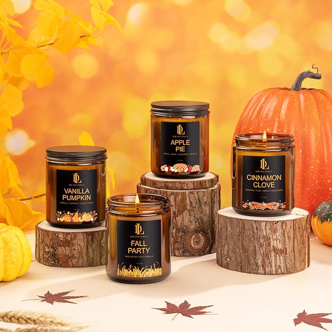 Scented Candles for Home, 4 Pack Soy Candle Set, Candle Gifts for Women Men - Image 7