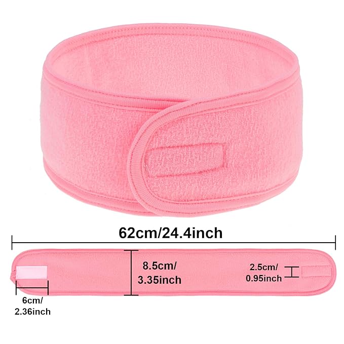 Whaline 4 PCS Spa Headband, Make up Hair Band, Stretch Terry Cloth Headband - Image 2