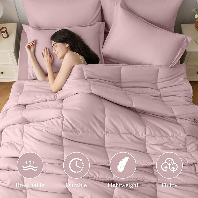 JOLLYVOGUE Twin XL Comforter Set, Ultra-Soft Bed in a Bag Twin XL Size 5 Pieces - Image 2