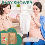 XPCARE 200Pack Paper Bags 8x4.5x10 Inch, Plain Medium Paper Bags with Handles Bulk, Kraft Paper Gift Bag, Retail, Party, Shopping, Favor Bag (Brown)