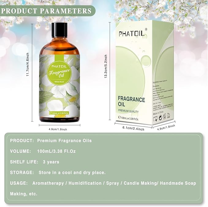PHATOIL 3.38FL.OZ White Musk Fragrance Oils - Image 3