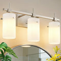 SOLFART Brushed Nickel Bathroom Light Fixtures, 3-Light Modern Vanity Light by SOLFART
