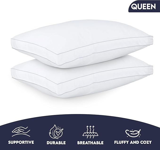 Utopia Bedding Bed Pillows for Sleeping Queen Size, Soft & Fluffy Pillow - Image 4