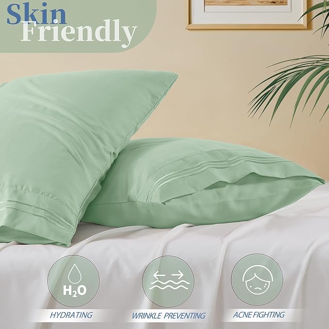 Vonty 2 Pack King Pillow Cases - Image 3