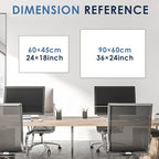 MAKELLO Dry Erase Calendar for Wall 24" x 18", Whiteboard Calendar and Grey Felt Board Combo for Office Home School