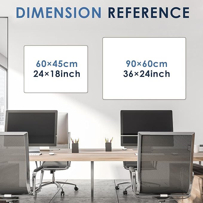 MAKELLO Dry Erase Calendar for Wall 24" x 18", Whiteboard Calendar and Grey Felt Board Combo for Office Home School