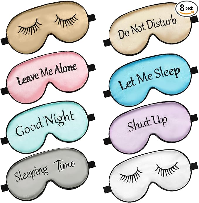 8 Pieces Funny Sleep Mask Silk Eye Mask by Geyoga