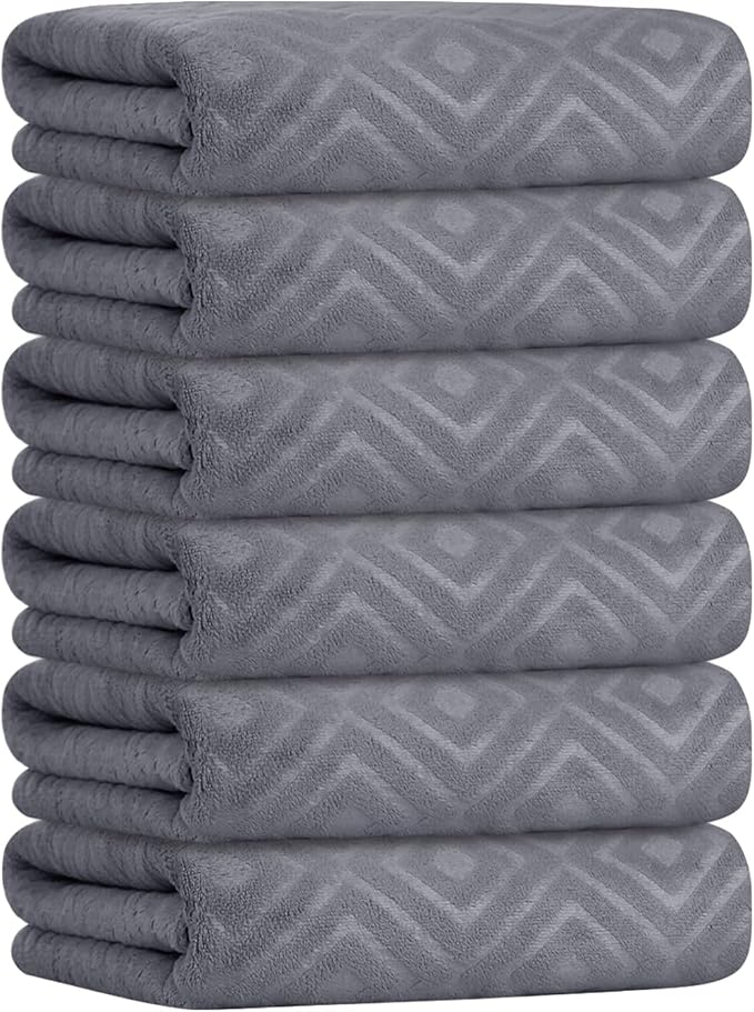 JML Bath Towel, Microfiber Bath Towels Set 6 Pack by JML