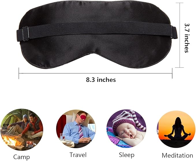 100% Mulberry Silk Sleep Mask Blackout, Cute Natural Sleeping Mask - Image 7