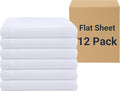 ZPECC White Bulk Flat Sheets Only King Size 12 Pack, Easy Sort Top Bed Sheet by by ZPECC-ABrandThatHasBeenFocusedOnBabyProductsFor18Years