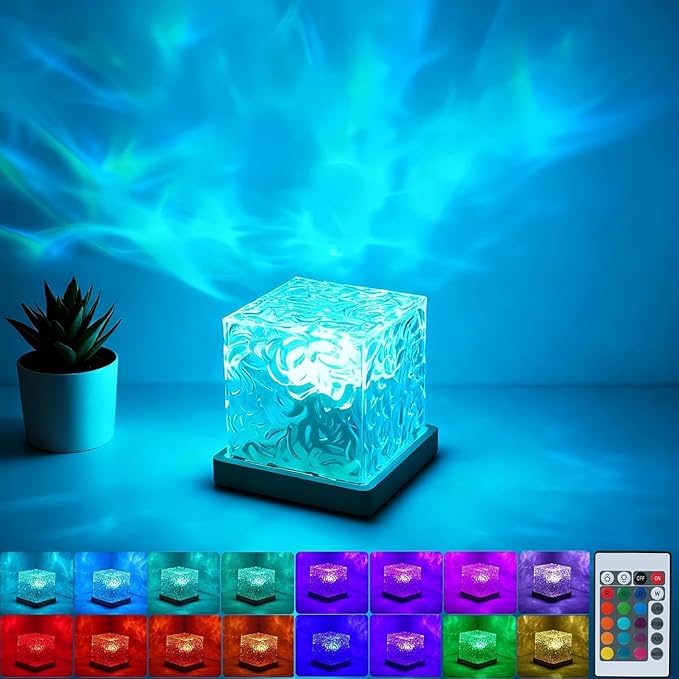 Aurora Ocean Wave Lights Projector, Cordless Rechargeable, 16 Colors Changing by Unknown