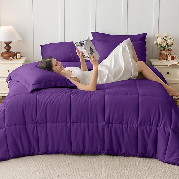 JOLLYVOGUE Full Comforter Set, Ultra-Soft Bed in a Bag Full Size 7 Pieces - Image 7
