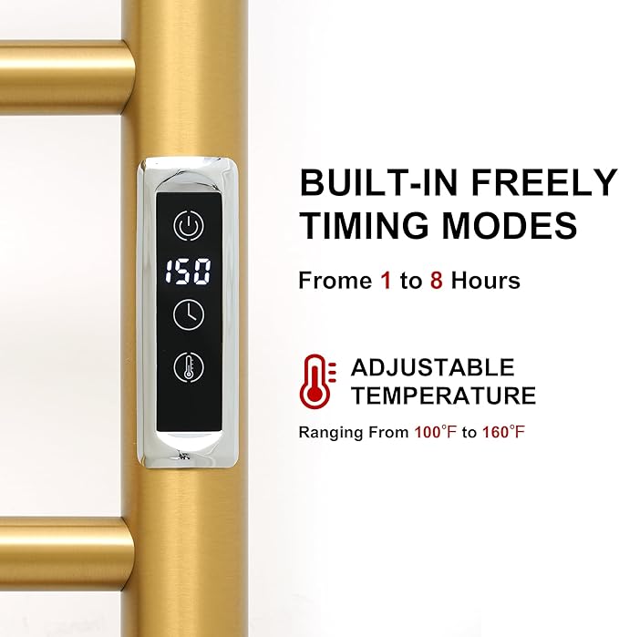 Electric Towel Warmer Rack, Heating Towel Warmer, Timer & Temperature Control - Image 3