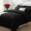 CozyLux Oversized King Comforter Sets Black, 7 Pieces Bed in a Bag, Ultra-Soft by CozyLux