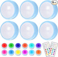 HELPLEX LED Puck Lights with Remote, 6 Pack Color Changing RGBW Stick-On Light by HELPLEX