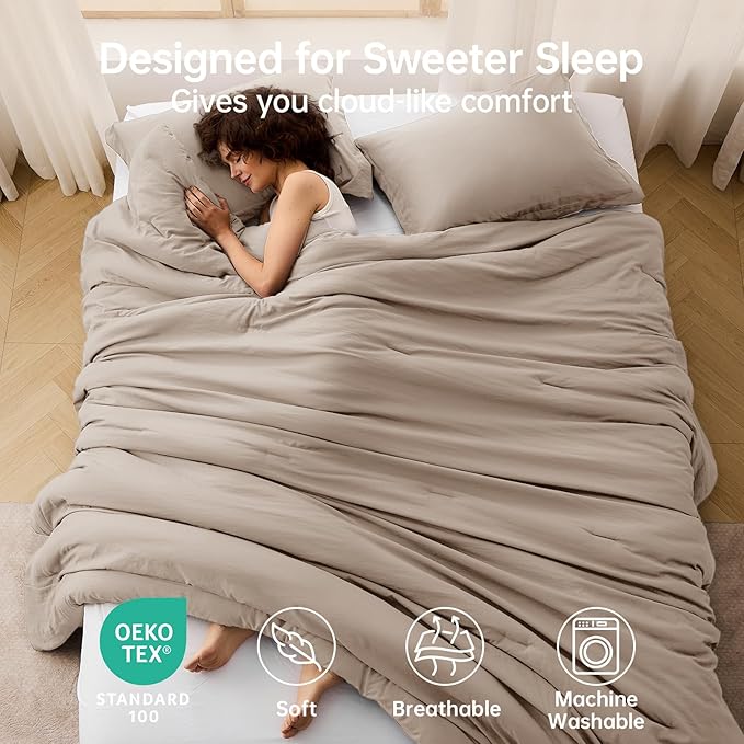 MUXHOMO Queen Comforter Set, All Season Ultra Soft Down Alternative Bedding - Image 2