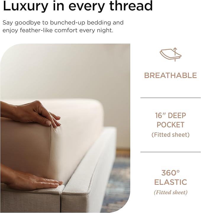 Threadmill Luxury 800 Thread Count California King 100% Cotton Sheets - Image 5