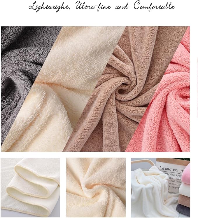 Lumimi Towels 6 Piece Soft Microfiber Bath Towel Set Salon Gym Yoga Travel - Image 3