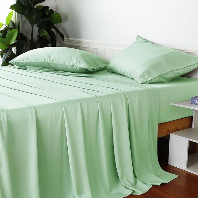 Bamboo Viscose Flat Sheets Only, Sateen Weave Queen Size Flat Sheet Only - Image 5