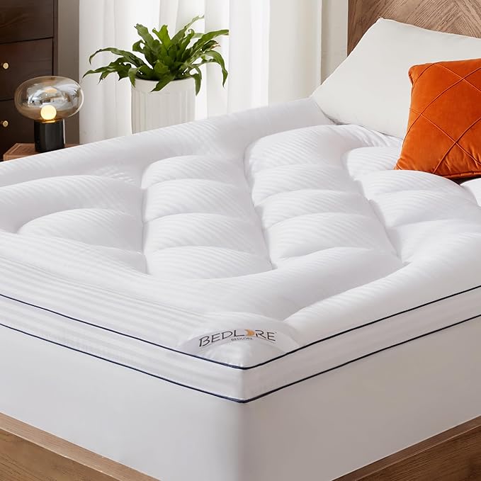 BEDLORE Full Mattress Topper, Thick Pillow Top Pad by Bedlore