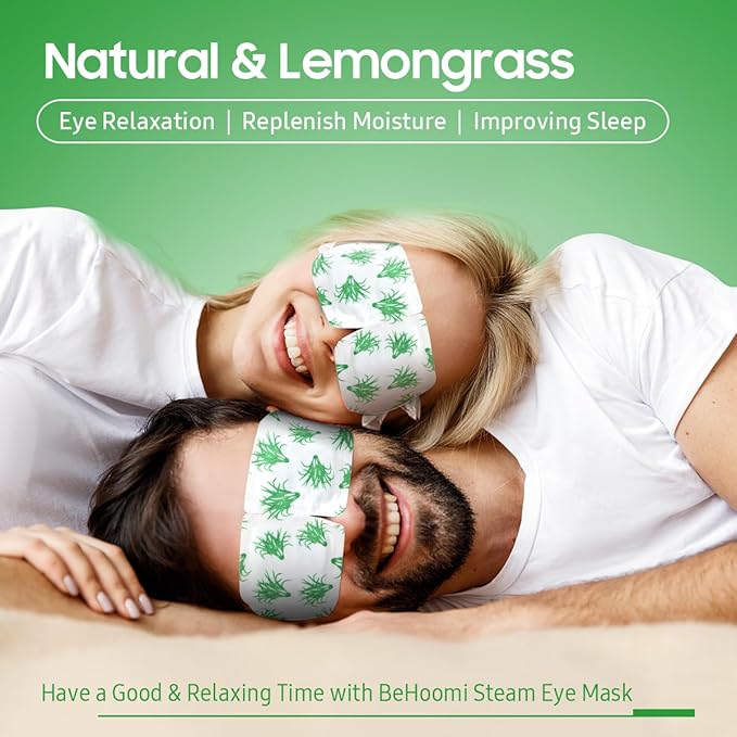BeHoomi Steam Eye Mask, Self Heating Disposable SPA Warm Compress - Image 2
