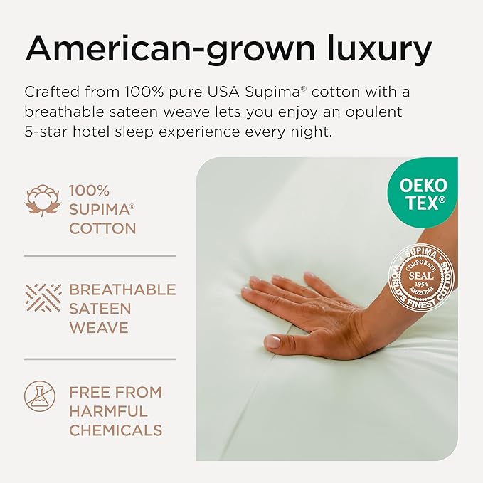 Threadmill Full Size Sheets | 800 Thread Count Bed Sheets - Image 3