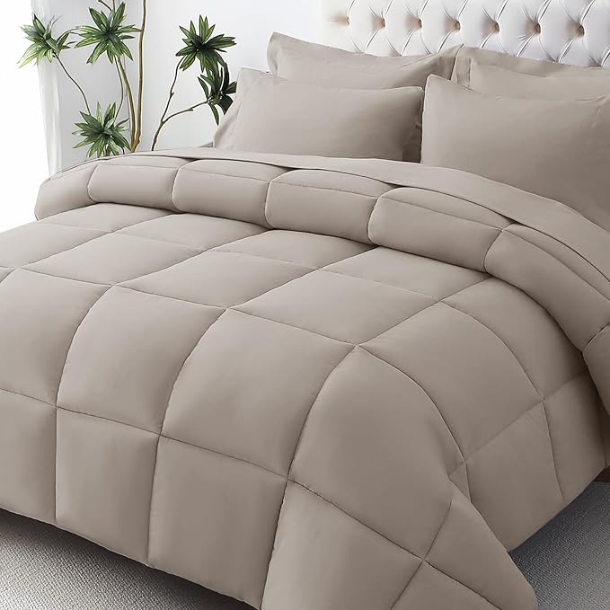 JOLLYVOGUE California King Comforter Set, Ultra-Soft Bed in a Bag Cal King Size by JOLLYVOGUE