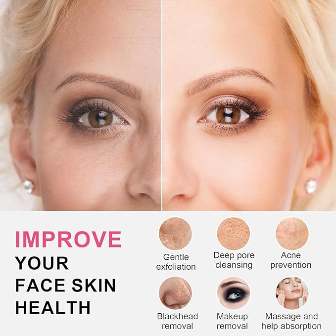 Facial Cleansing Brush, Waterproof Dual-Rotation Face Scrubber Exfoliator - Image 6
