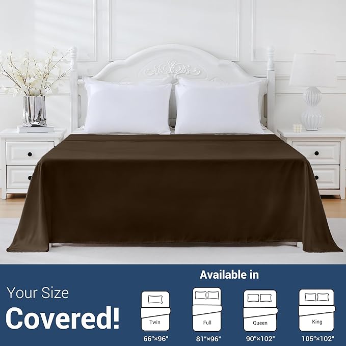 Bulk Full Flat Sheets Only, 6 Pack Quick Sort Top Bed Sheet, Color-Coded Label - Image 5