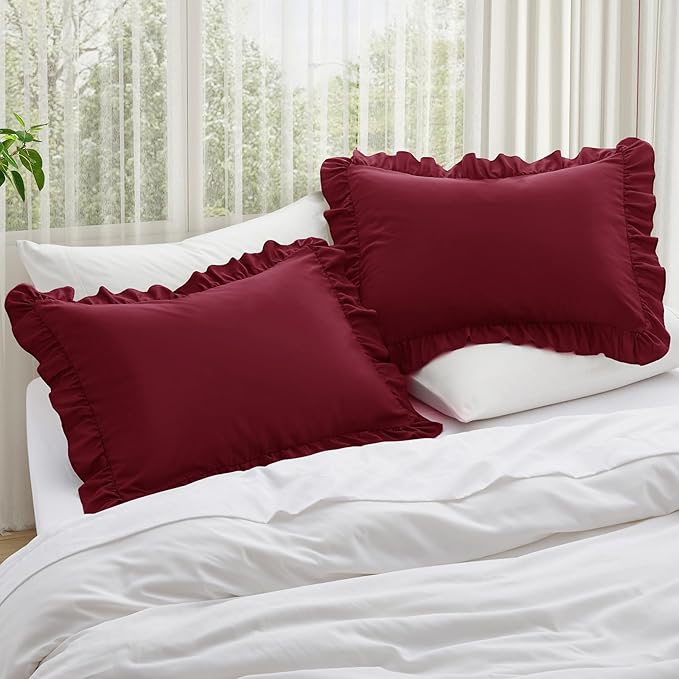 KKJIAF Ruffle Body Pillow Cases Set of 1, Ruffled Pillow Covers - Image 2