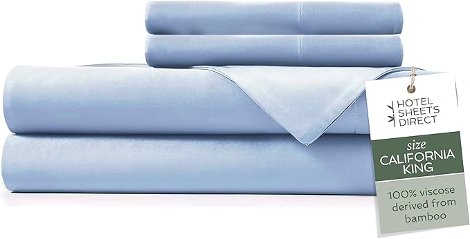 Hotel Sheets Direct 4 Piece Bed Sheet Set California King Size, 100% Viscose by HOTELSHEETSDIRECT