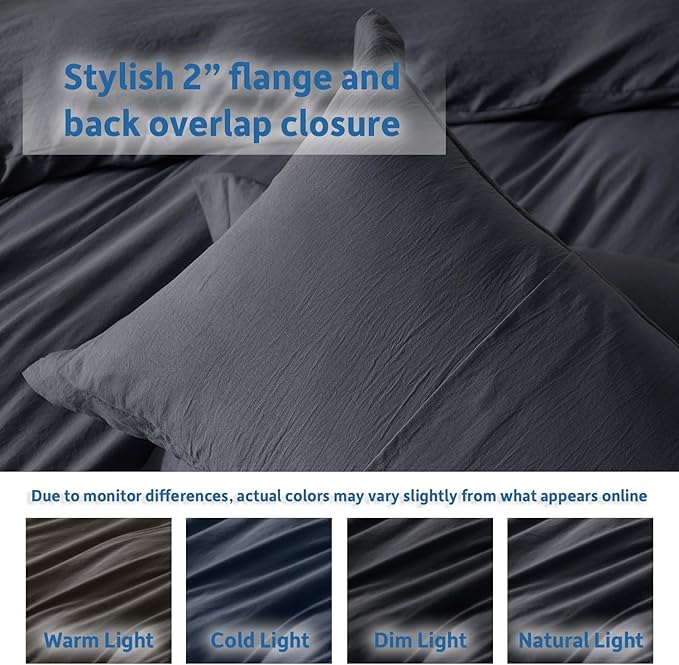 Nestl Dark Grey California King Duvet Cover Sets - Image 8