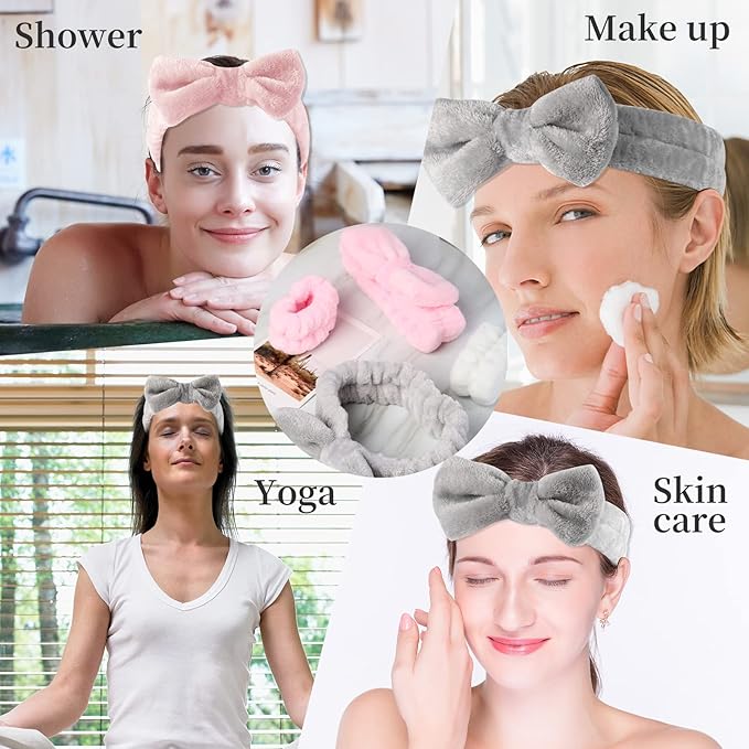 SLNZAPTY 12 PCS Face Wash Headband Wristband Set - Image 6