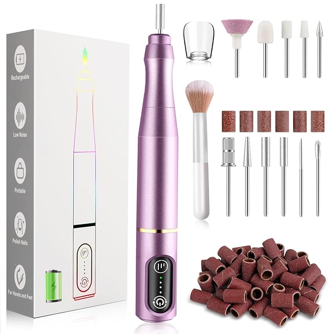 TUOBEO Cordless Nail Drill Electric Nail File Kit, Rechargeable Efile Set by TUOBEO
