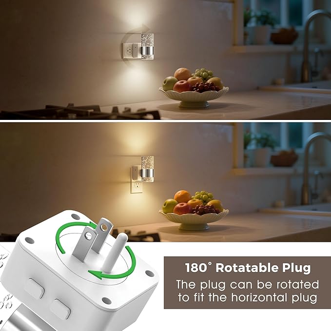 L LOHAS LED Night Lights Plug into Wall 2 Pack, Dimmable Night Light - Image 6