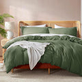 Nestl Olive Green Duvet Cover Queen Size by Nestl