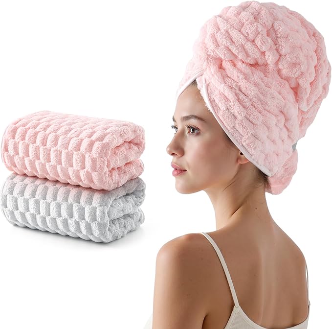 REDKISS 2 Pack Microfiber Hair Towels by REDKISSOnline