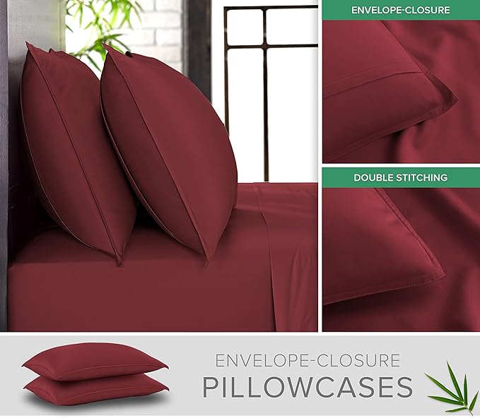 Pure Bamboo Twin Sheets, Genuine 100% Organic Viscose Derived from Bamboo Bed - Image 3