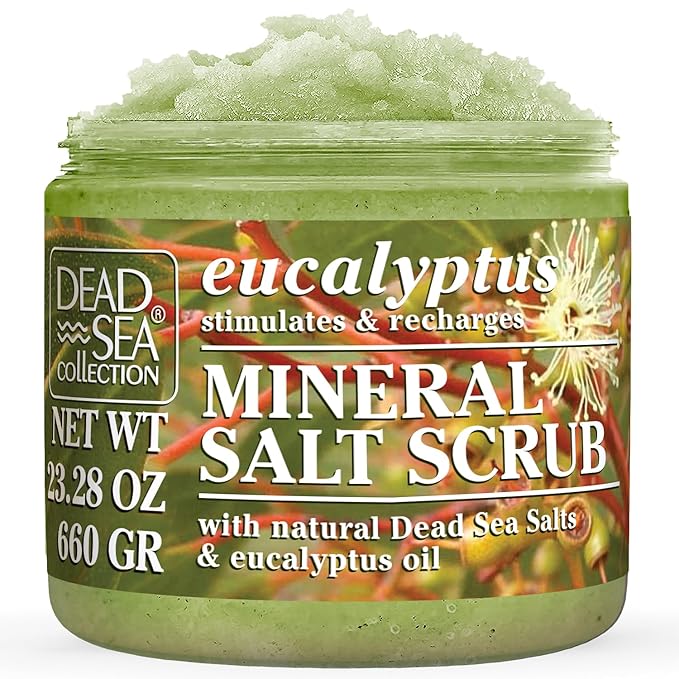 Dead Sea Collection Eucalyptus Salt Scrub – Exfoliating Body Scrub by DeadSeaCollection