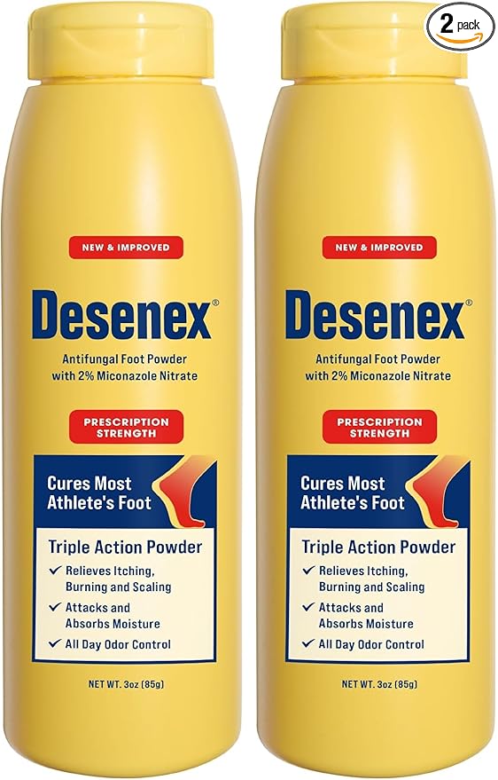 Desenex Foot Powder | For Athlete's Foot | 3 Ounce | Pack of 2 | Shake Formula by Desenex