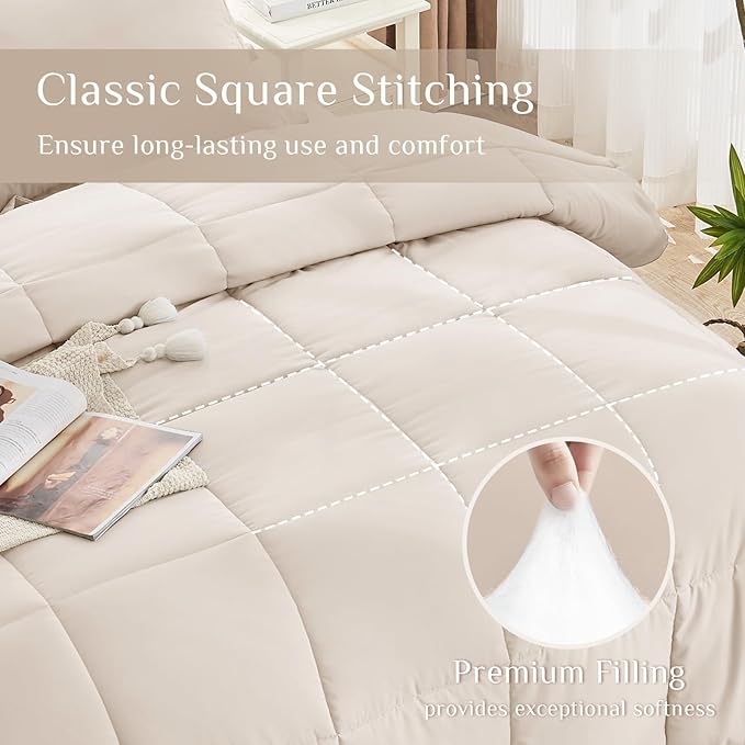 JOLLYVOGUE Oversized Queen Comforter Set, Ultra-Soft Bed in a Bag Oversized - Image 3