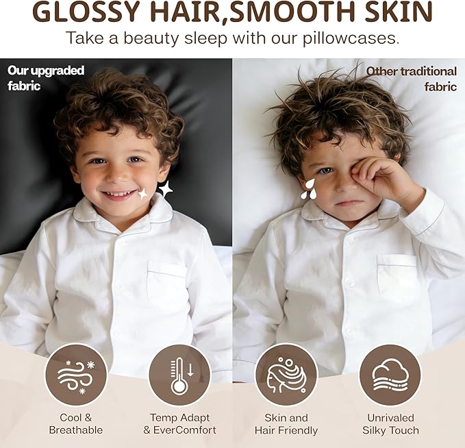 MR&HM Breathable Toddler Pillowcase 13"x18" Travel Pillow Case Set of 2 - Image 4